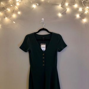 Forever 21 Knit Green Skater Dress